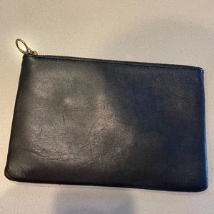 Madewell leather pouch clutch.